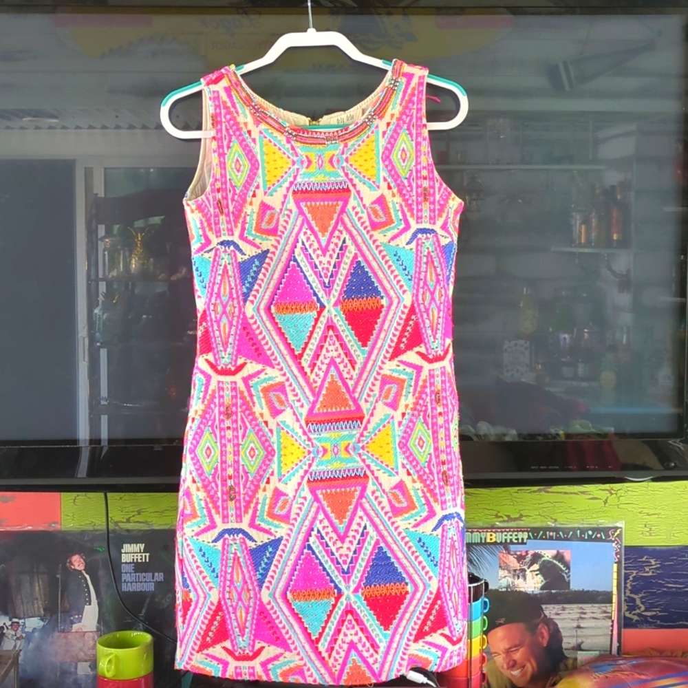 Vintage Deby Debo Jaquered Dress Size S